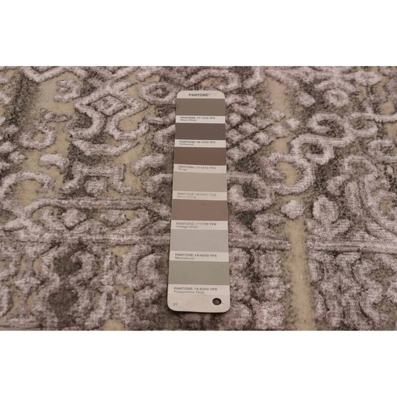 ECARPETGALLERY Hand-knotted Heritage Taupe Silk, Wool Rug - 9'8 x 12'10