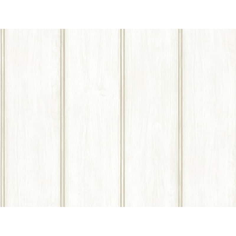 Zio and Sons Upstate Beardboard Aged White Wood Wallpaper