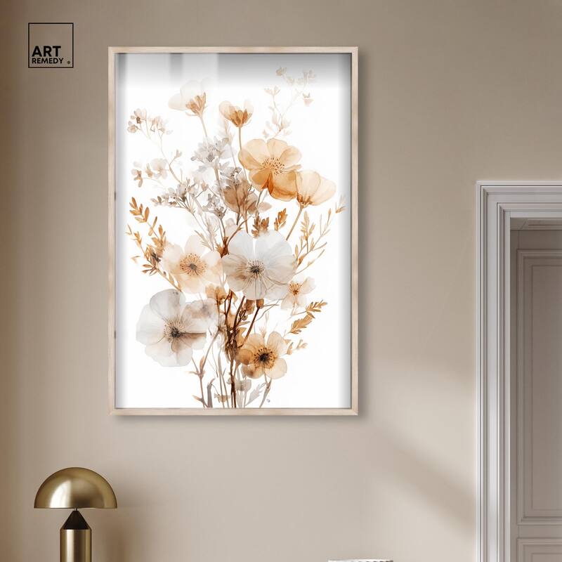 Parchment Petals Shadowbox by Art Remedy