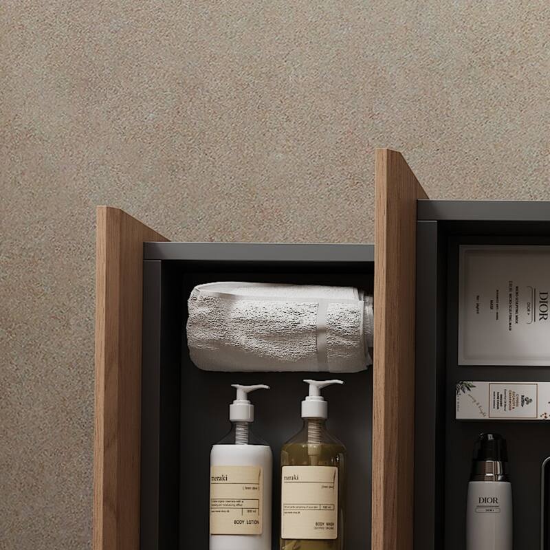 Wall-Mounted Bathroom Vanity Set with Integrated Ceramic Sink