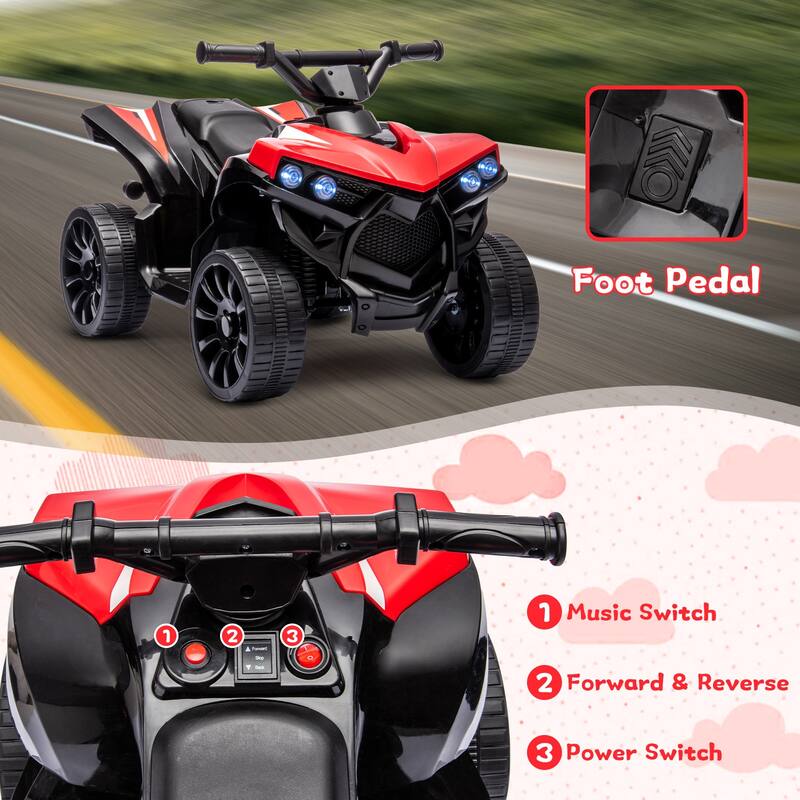 Kids ATV 4 Wheeler with LED Lights