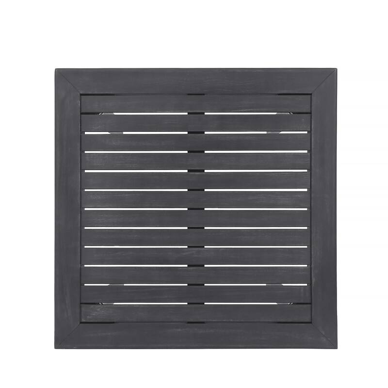 Polaris Outdoor 26" Square 3 Piece Wood and Wicker Bar Height Set by Christopher Knight Home