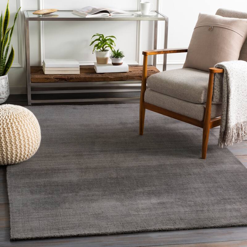 Viteri Handmade Solid Wool Blend Area Rug