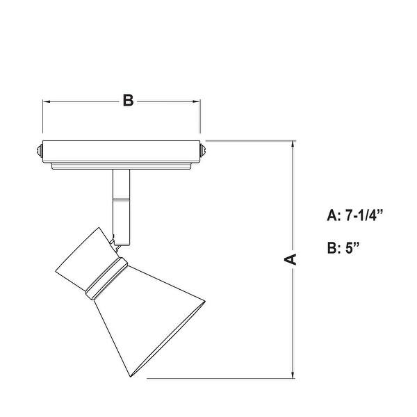 Alto 1 Light LED Brushed Nickel Adjustable Ceiling Spot Light - 5-in W x 7.25-in H x 5-in D
