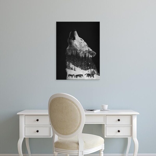 Easy Art Prints Andreas Lie's 'Howling Wolf' Premium Canvas Art