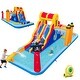 preview thumbnail 8 of 10, 6-In-1 Inflatable Water Slide with Dual Slides and Cave Crawling Game