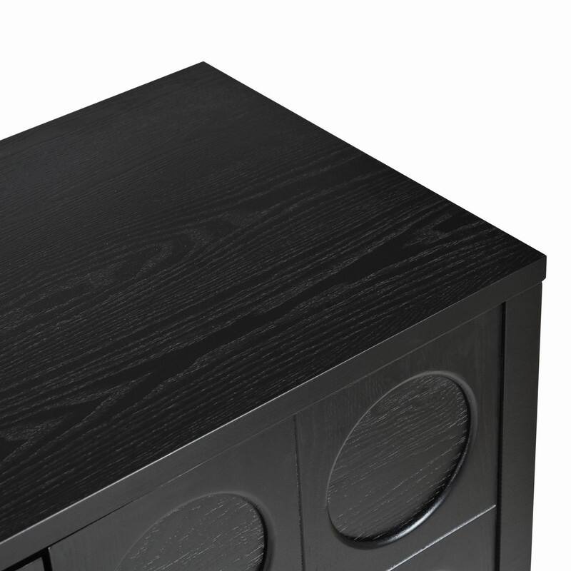 4-Door Wooden Buffet Storage Cabinet for Home and Office Use
