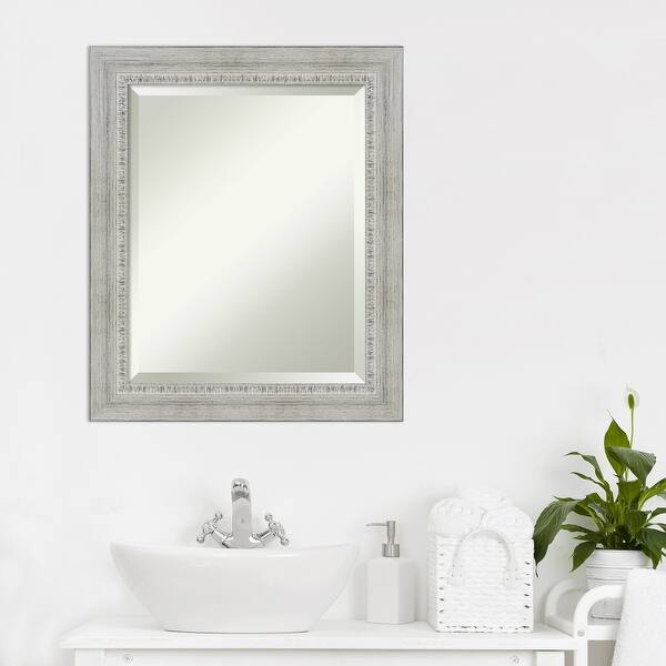 This simple diy bathroom mirror frame project is a great way to dark walnut mirror, farmhouse,wood frame mirror, rustic wood mirror, bathroom mirror, wall mirror, v. amanti art