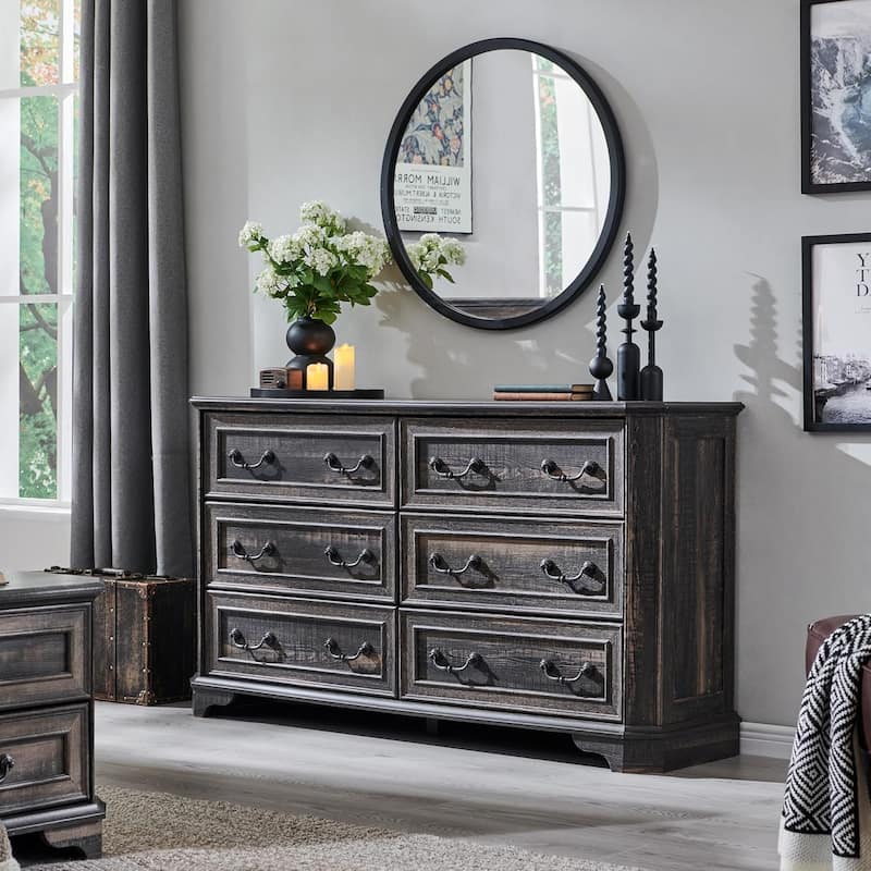 Farmhouse Drawers Dresser, Wood Chest of Drawers, Dressers Organizer