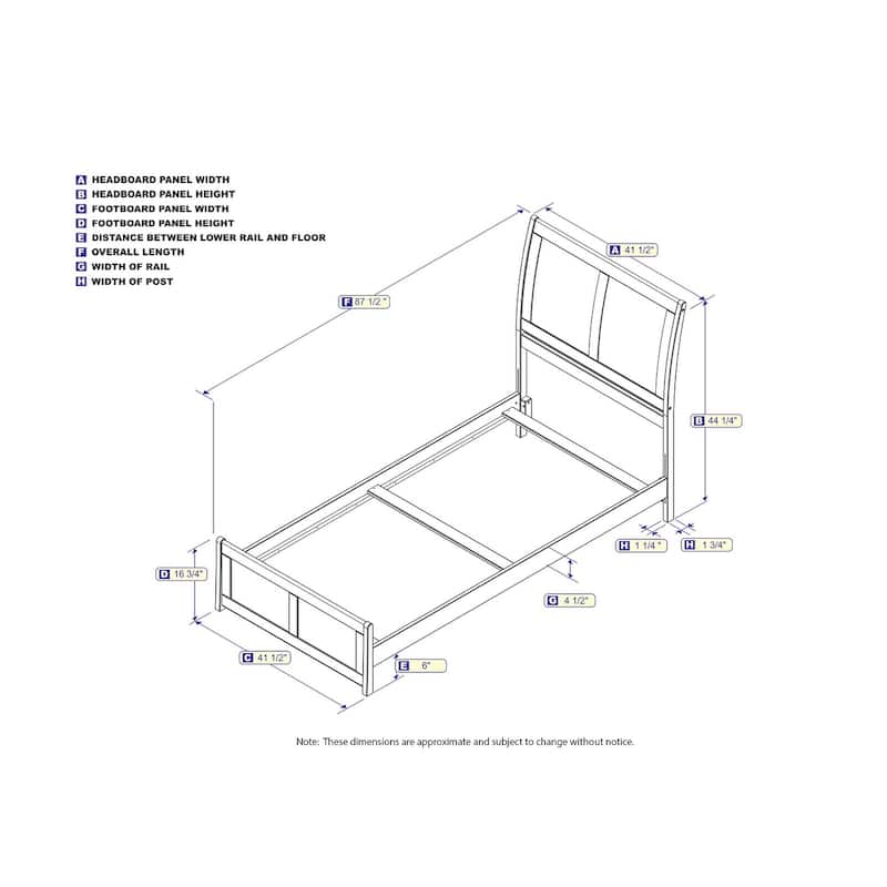 Portland Twin XL Traditional Bed with Matching Foot Board in Espresso