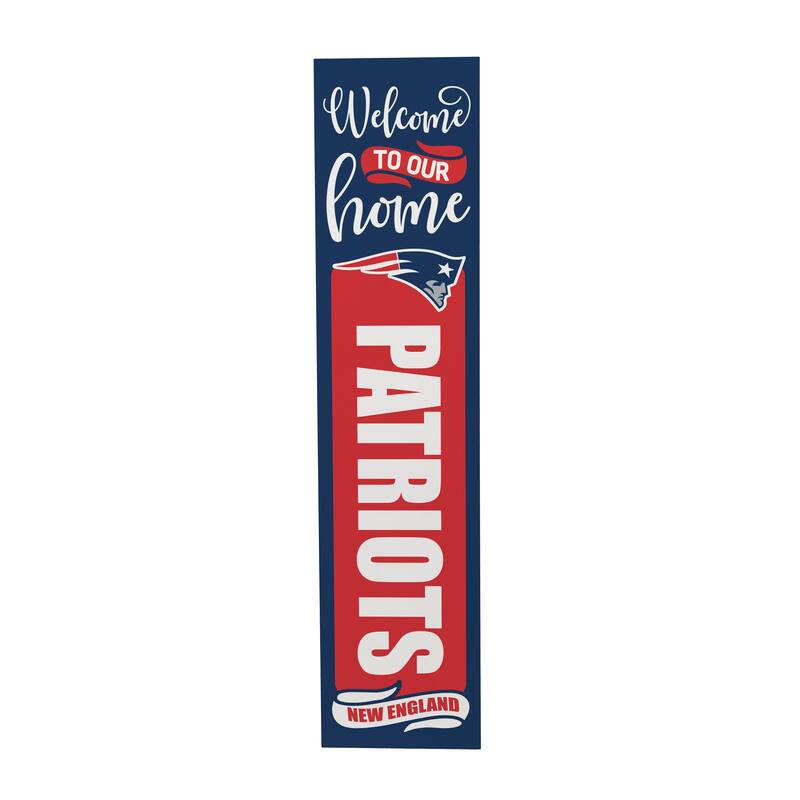47" Double Sided Seasonal Porch Leaner, New England Patriots - 47" x 11.25"