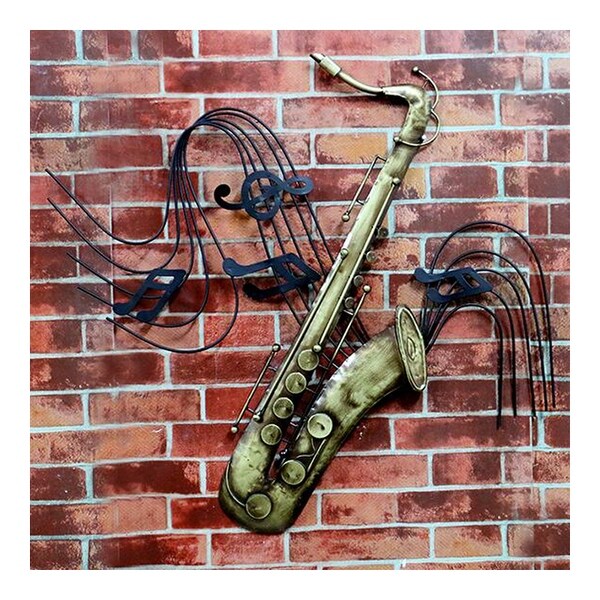America Vintage Instrument Iron Wall Hanging Decoration saxophone