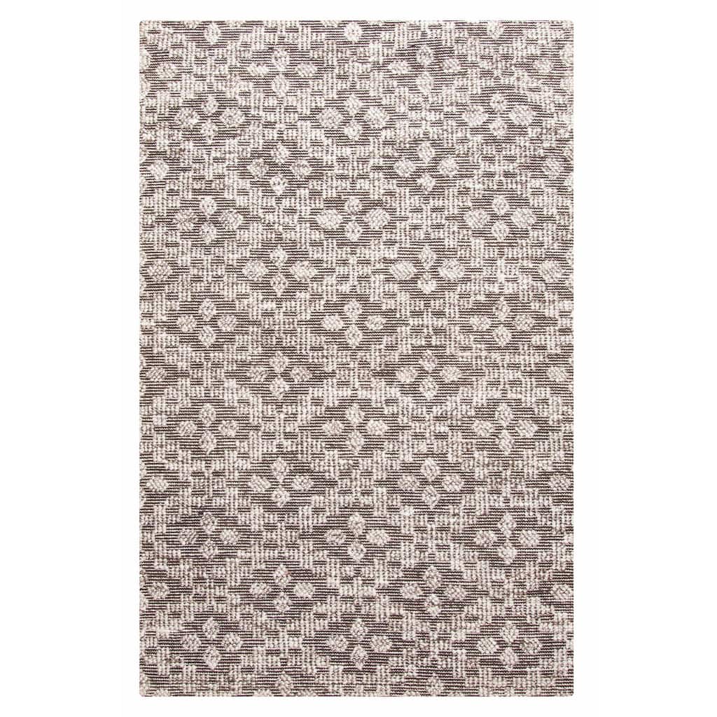 ECARPETGALLERY Braid weave Sienna Black Wool Rug - 5'2 x 7'9