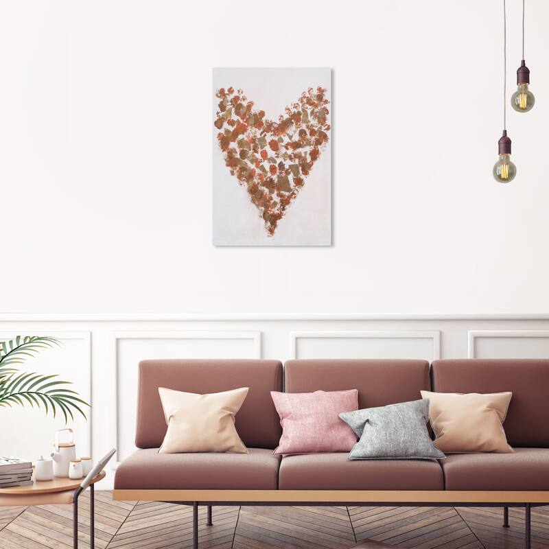 Wynwood Studio Canvas Symbols and Objects Drops Brown and Dark Brown Modern & Contemporary Wall Art Canvas Print - 30 x 20