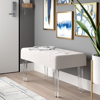 Acrylic outlet entryway bench