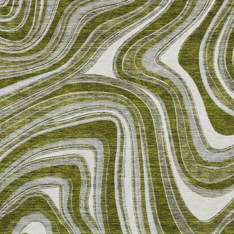 HomeRoots Abstract Transitional Rectangle Outdoor Rug