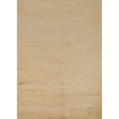Muted Gabbeh Modern Rug Hand-Knotted Wool Carpet - 4'10"x 6'6"