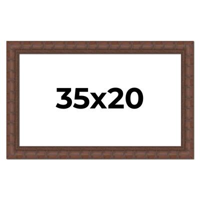 35x20 Frame Pewter Solid Wood Picture Frame Width 1.625 Inches | Interior Frame Depth 0.6875 Inches