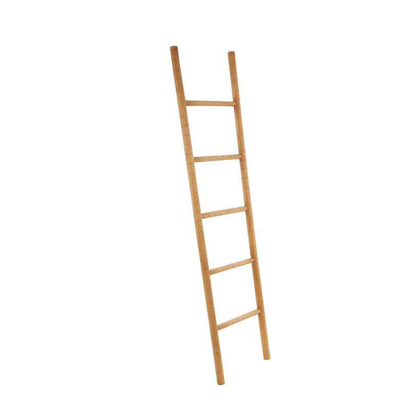 Brown Wood Handmade 5 Rack Ladder - 2"W x 17"L x 71"H