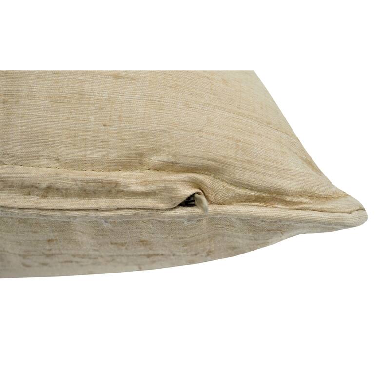 Home&Manor Tabrig Dupioni Silk Pillow 18"