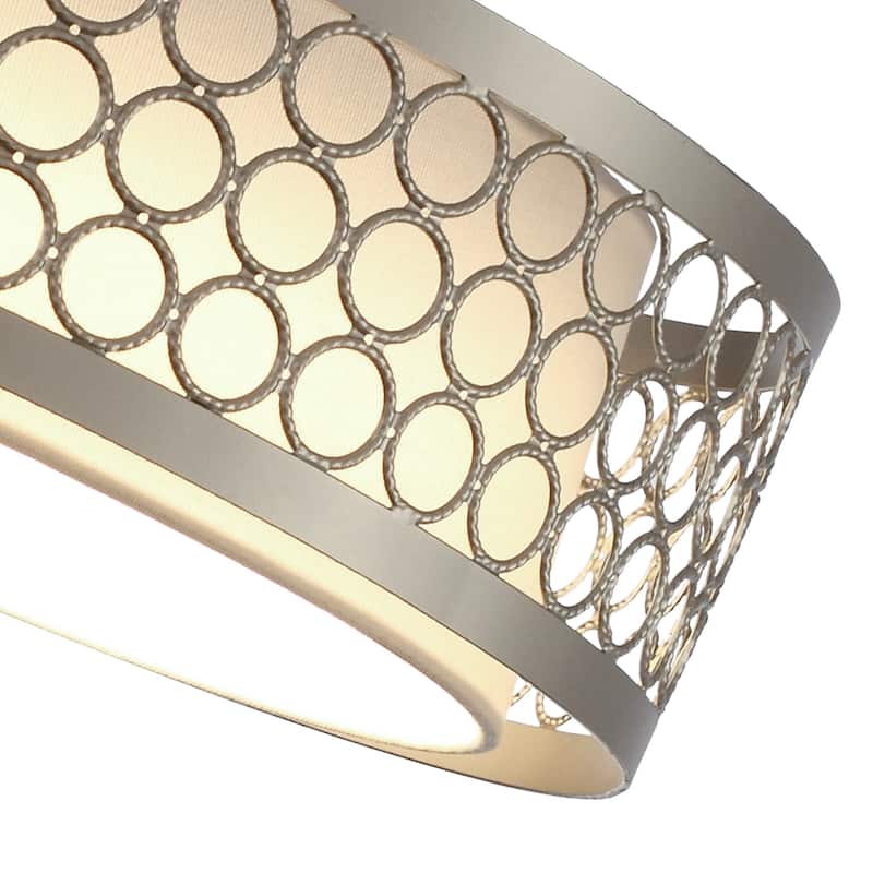 3-Light Gold Modern Drum Flush Mount Ceiling Light