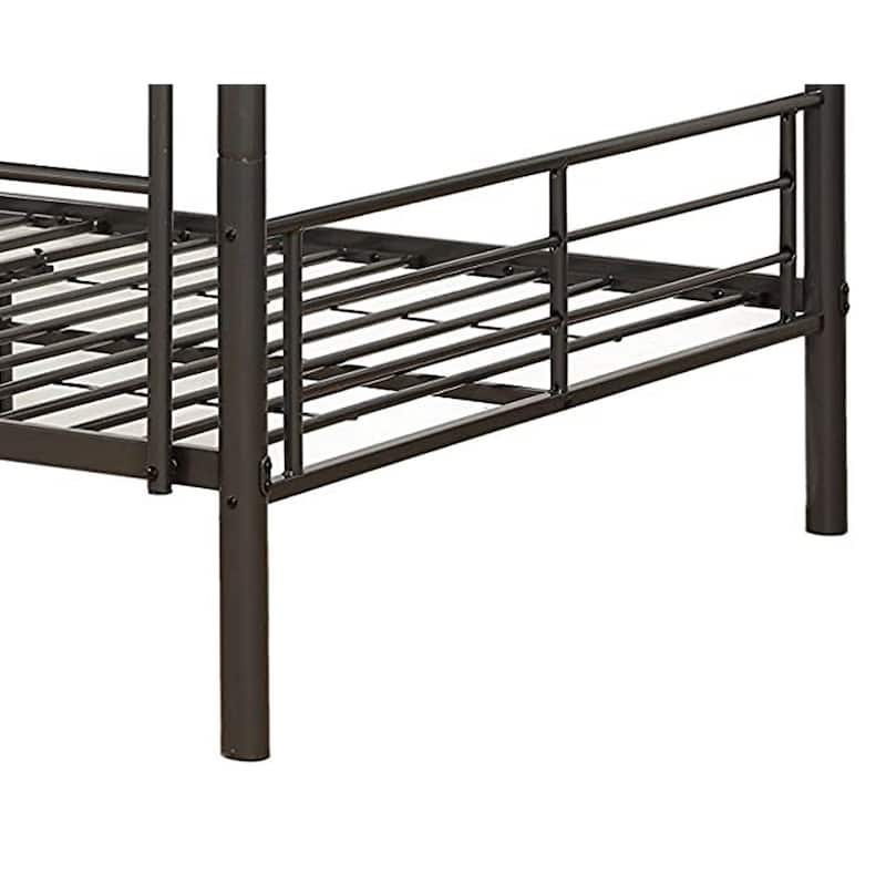 Metal Full/Full Bunk Bed, Dark Brown
