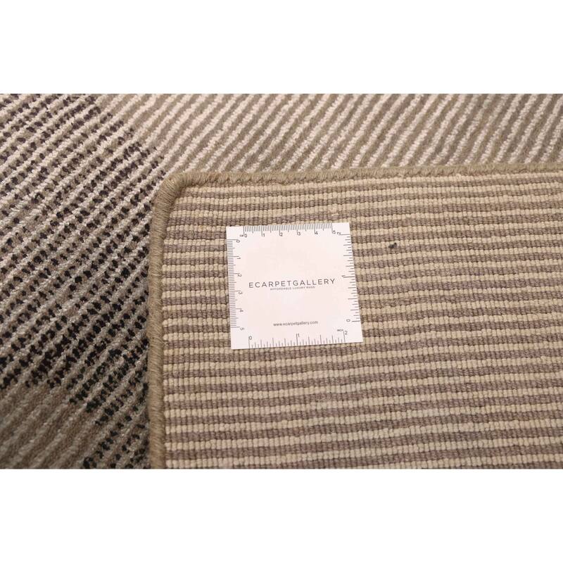 ECARPETGALLERY Hand Loomed Loreto Olive Viscose, Wool Rug - 5'3 x 7'4