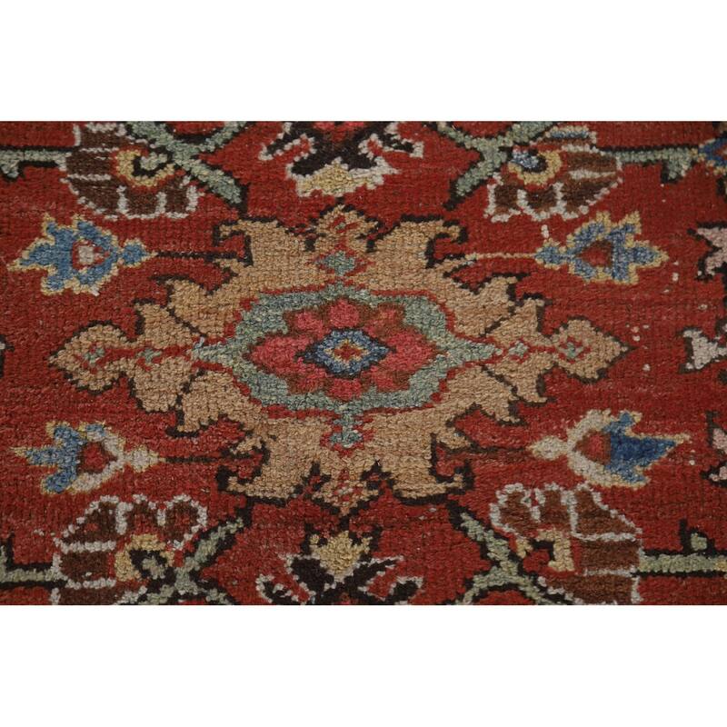 Pre-1900 Antique Mahal Persian Area Rug Handmade Wool Carpet - 7'11"x 11'2"