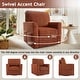 preview thumbnail 8 of 20, 360-Degree Swivel Accent Chair w/Storage Pockets，Chenille Upholstery Barrel Accent Chair