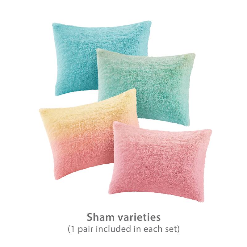 Intelligent Design Talia Ombre Shaggy Faux Fur Comforter Set