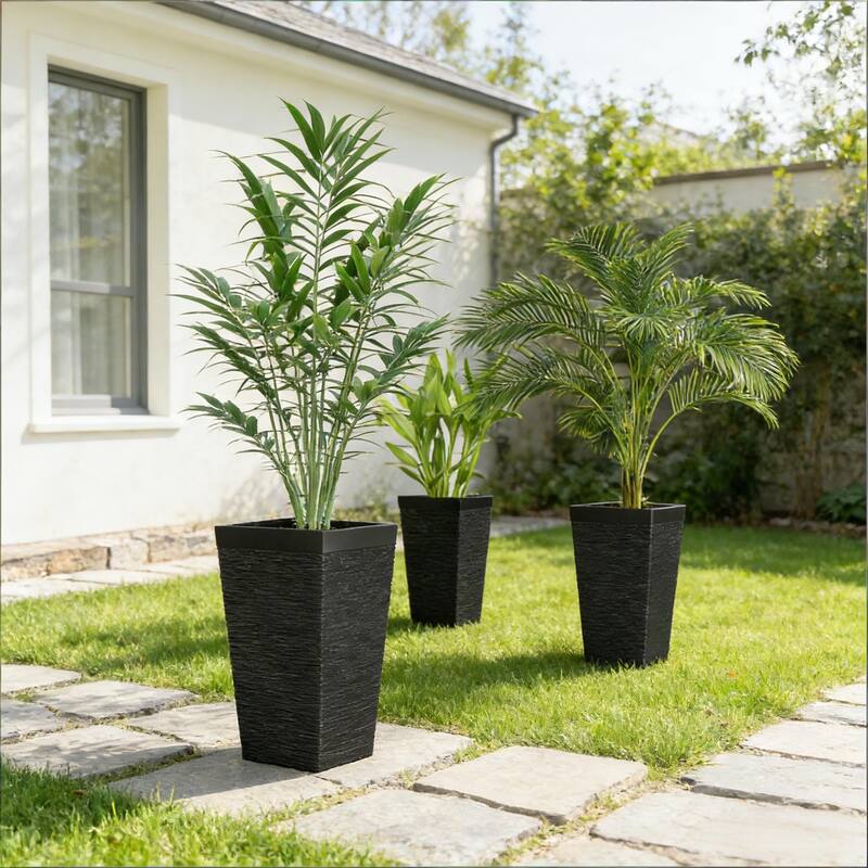 Stackable Tapered Planters Outdoor Planters Set of 3