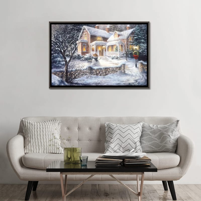iCanvas "Winter's Welcome" by Nicky Boehme Framed