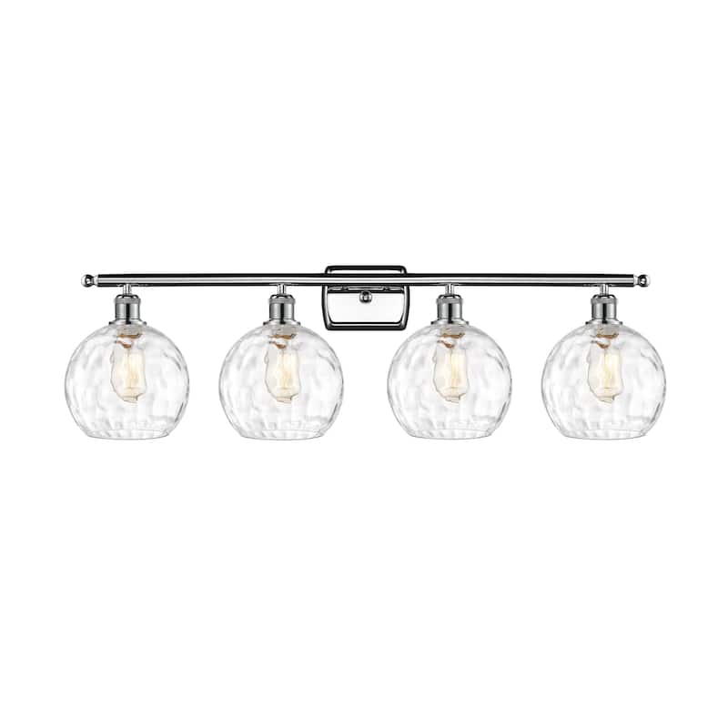 Innovations Lighting Athens Water Glass - 4 Light 36" Bath Vanity Light - 8"Shade - Clear Water Glass/Polished Chrome Finish