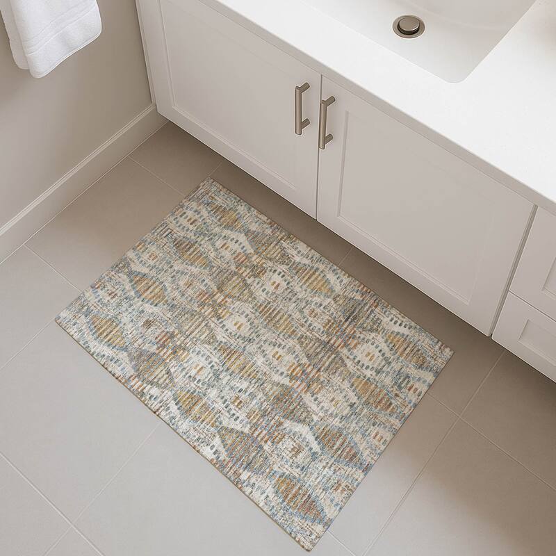 Machine Washable Indoor/ Outdoor Modern Ignacio Chantille Rug