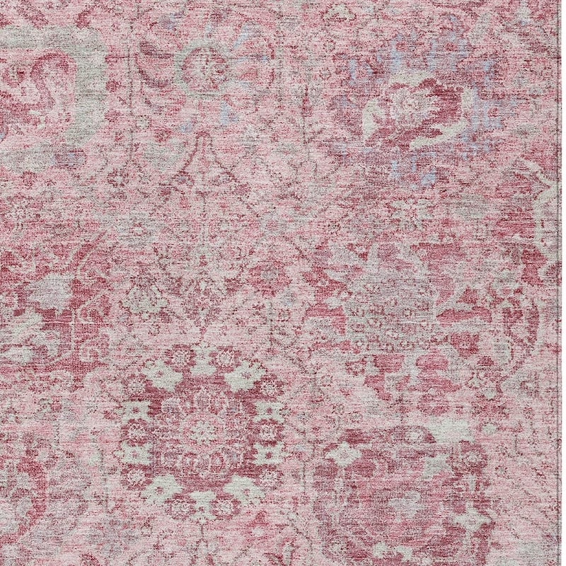 HomeRoots Damask Traditional Rectangle Outdoor Rug