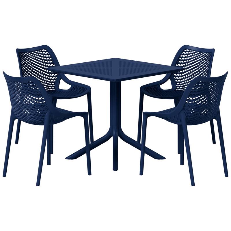 Frond and Form 4-Person Outdoor Square Dining Set