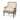 Elizabeth Cream Fabric Seat Wooden Base Detailed Back Accent Chair