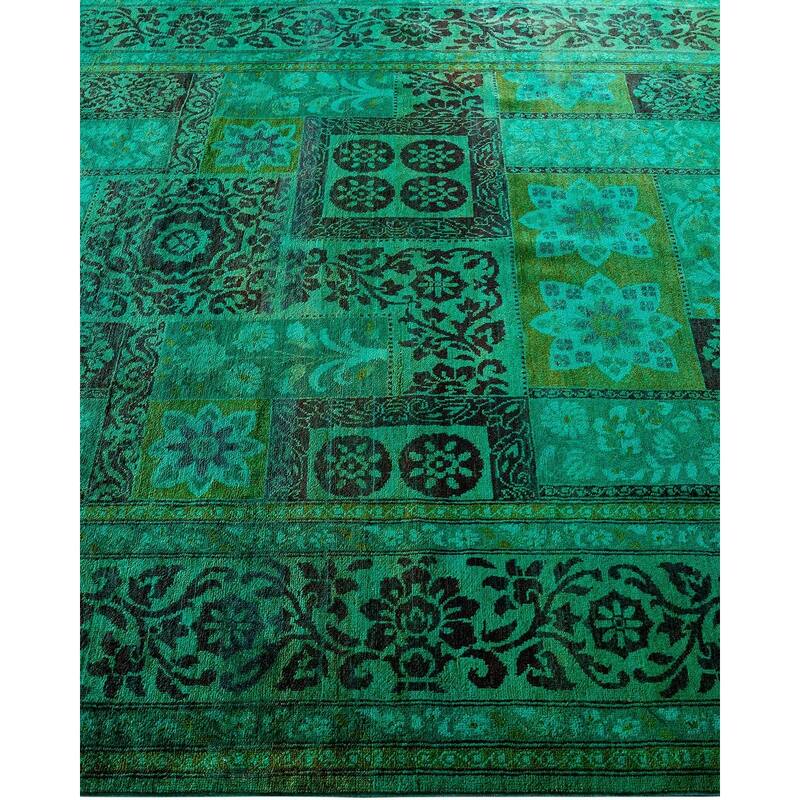 Vibrance, One-of-a-Kind Hand-Knotted Area Rug - Green, 6' 0" x 8' 9" - 6' 0" x 8' 9"