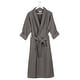 preview thumbnail 2 of 56, Superior Waffle Weave Cotton Soft Oversized Unisex Adult Bath Robe Medium - Charcoal