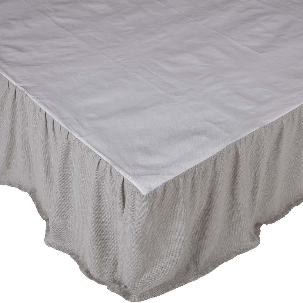 Details about   Split Corners Three Sided Coverage Bed Skirt 100% Cotton Light Grey Solid 