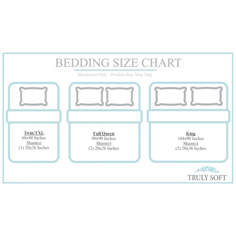 Truly Soft Printed Bow 3 Piece Comforter Set