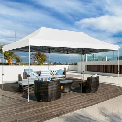 10 x 20 Ft Adjustable Folding Heavy Duty Sun Shelter with Carrying Bag