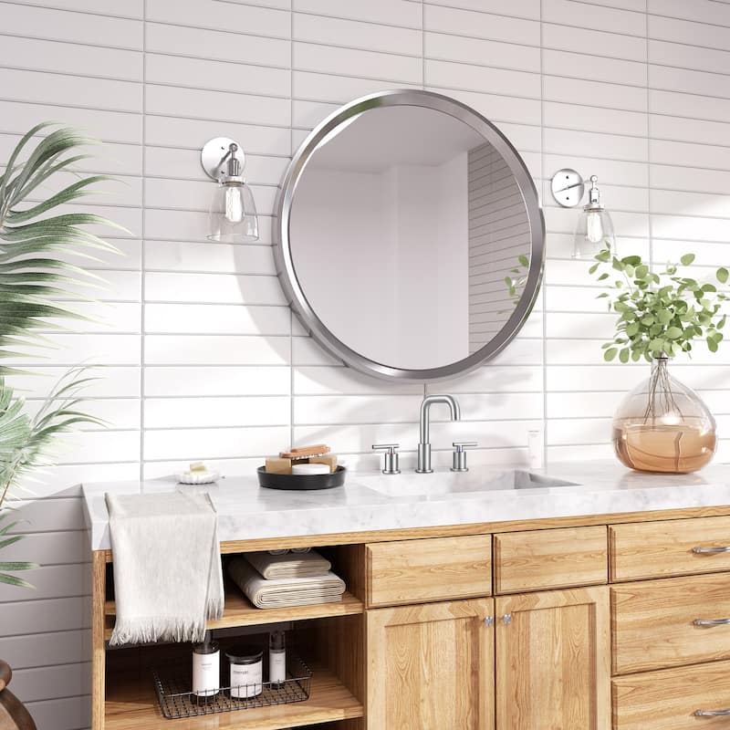WOWOW 8-inch Dual Handle Widespread Bathroom Faucet