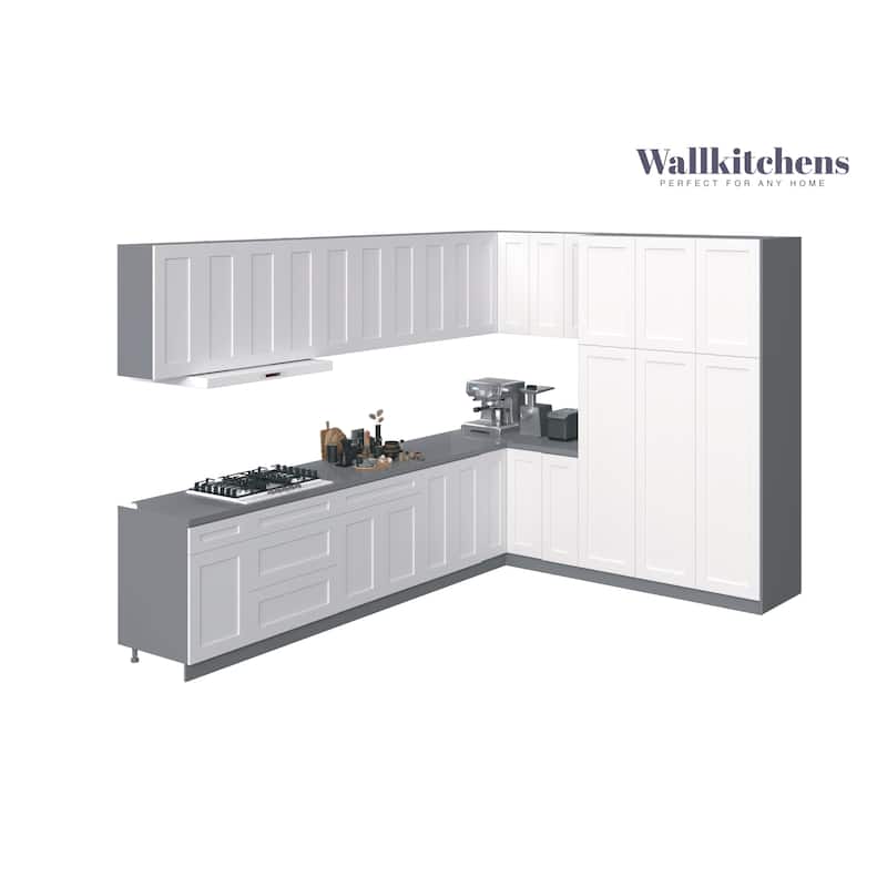 Kitchen Timeless Collection White Matte Color Base Size 12Ft Wide - 144x102 - White