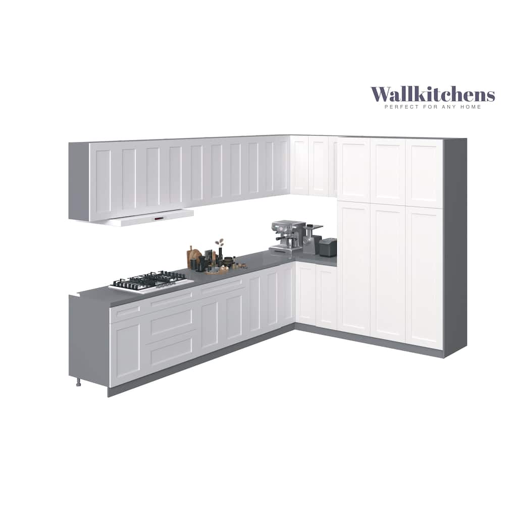 Kitchen Timeless Collection White Matte Color Base Size 12Ft Wide - 144x102
