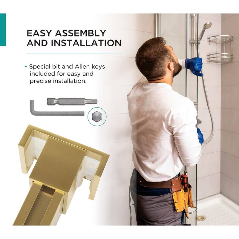 Fine Fixtures 60" Frameless Double Sliding Tub Door - 60" x 66"