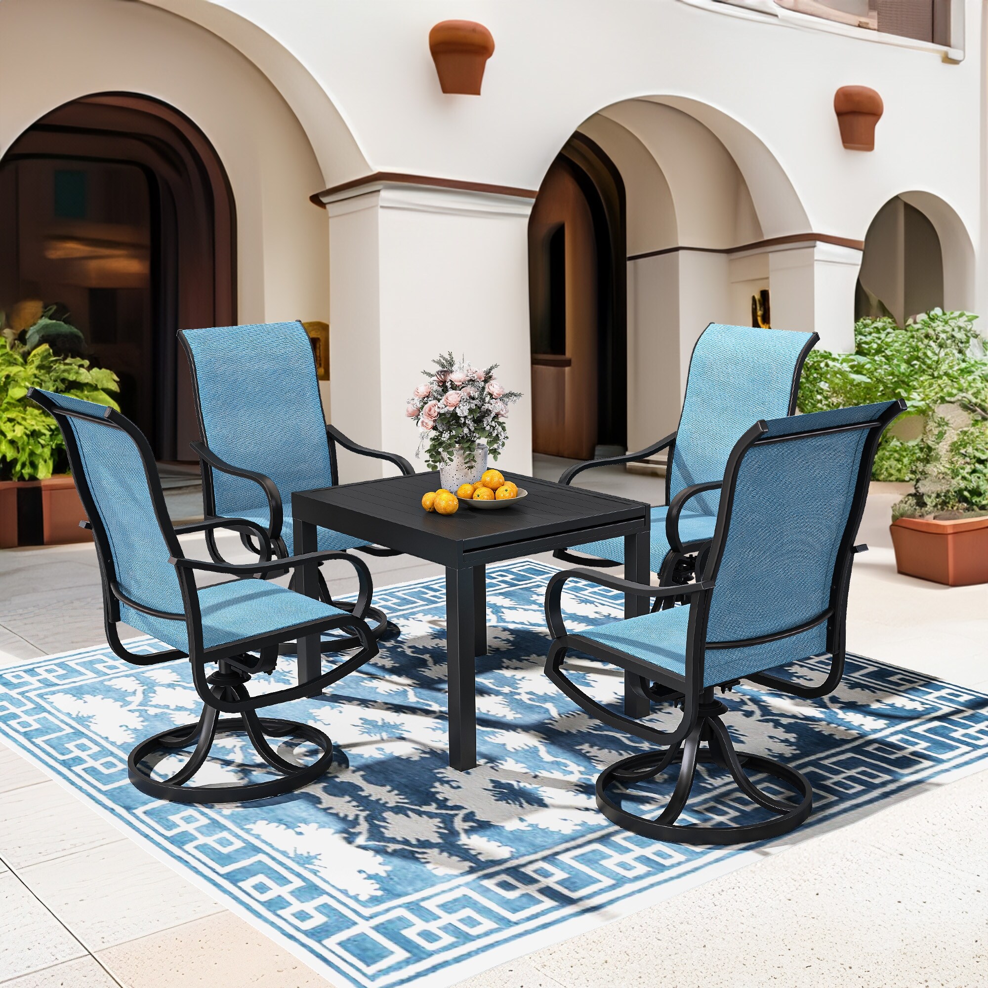 Blue outdoor chairs cheap