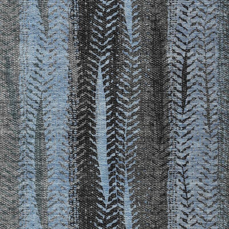 HomeRoots Botanical Leaves Transitional Rectangle Outdoor Rug