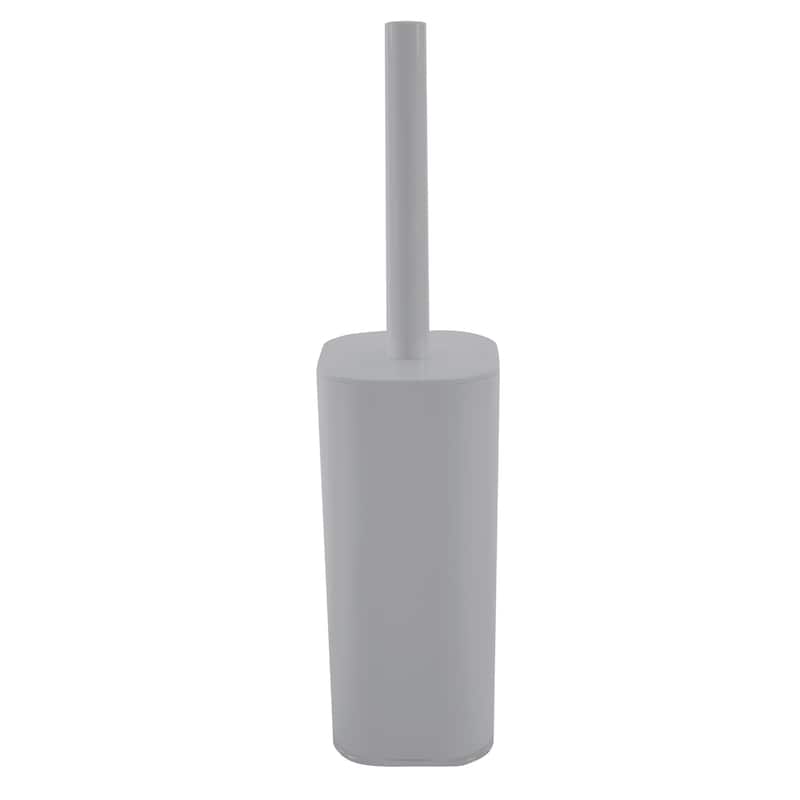 Bath Bliss Contemporary Acrylic Toilet Brush Set in Grey - 3.5"x 3.5"x 15"