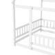 preview thumbnail 121 of 127, Wood Toddler House Bed with Roof Frame and Safety Guardrails Montessori Floor Bed without Slats No Door Houseshaped Platform Bed